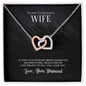 Interlocking Hearts Necklace For My Wife (Yellow & White Gold Variants)