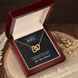 Interlocking Hearts Necklace For My Wife (Yellow & White Gold Variants)