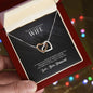 Interlocking Hearts Necklace For My Wife (Yellow & White Gold Variants)