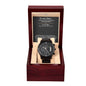 Black Chronograph Watch For My Husband + MC (NO ENGRAVING)
