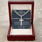 Artisan Cross Necklace For My Husband on Cuban Chain w/ MC