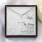 Stainless Cross Necklace For My Wife w/ MC
