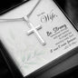 Stainless Cross Necklace For My Wife w/ MC
