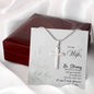 Stainless Cross Necklace For My Wife w/ MC