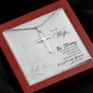 Stainless Cross Necklace For My Wife w/ MC