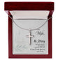 Stainless Cross Necklace For My Wife w/ MC