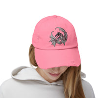 Load image into Gallery viewer, Mother Dragon Symbol Unisex Distressed Cap
