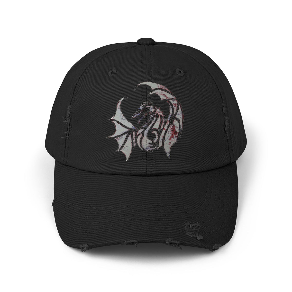 Mother Dragon Symbol Unisex Distressed Cap