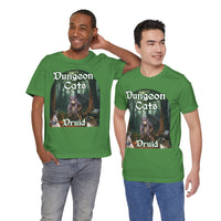 Load image into Gallery viewer, Dungeon Cats Druid Unisex Jersey Short Sleeve Tee
