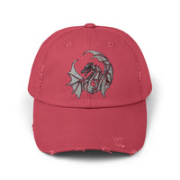 Load image into Gallery viewer, Mother Dragon Symbol Unisex Distressed Cap
