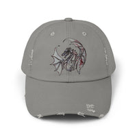 Load image into Gallery viewer, Mother Dragon Symbol Unisex Distressed Cap
