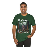 Load image into Gallery viewer, Dungeon Cats Druid Unisex Jersey Short Sleeve Tee
