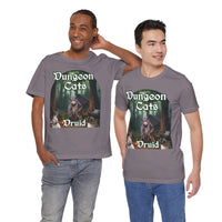 Load image into Gallery viewer, Dungeon Cats Druid Unisex Jersey Short Sleeve Tee
