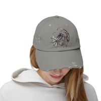 Load image into Gallery viewer, Mother Dragon Symbol Unisex Distressed Cap
