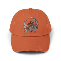 Load image into Gallery viewer, Mother Dragon Symbol Unisex Distressed Cap
