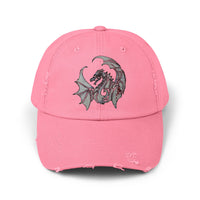 Load image into Gallery viewer, Mother Dragon Symbol Unisex Distressed Cap
