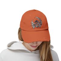 Load image into Gallery viewer, Mother Dragon Symbol Unisex Distressed Cap
