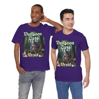 Load image into Gallery viewer, Dungeon Cats Druid Unisex Jersey Short Sleeve Tee
