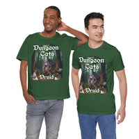 Load image into Gallery viewer, Dungeon Cats Druid Unisex Jersey Short Sleeve Tee

