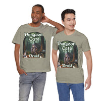 Load image into Gallery viewer, Dungeon Cats Druid Unisex Jersey Short Sleeve Tee
